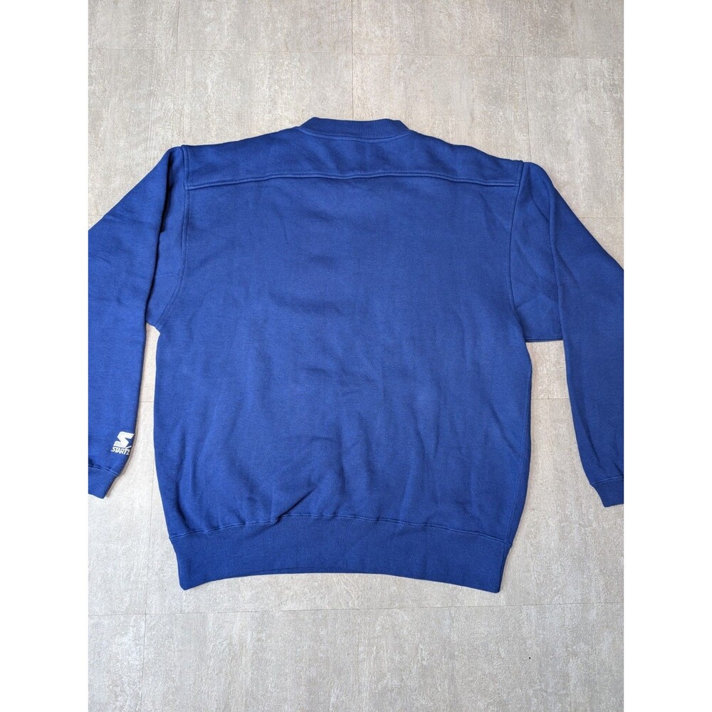 Vintage Starter Embroidered New England Patriots Blue Sweatshirt Medium - Picture 11 of 12